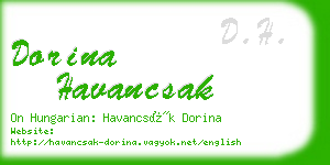 dorina havancsak business card